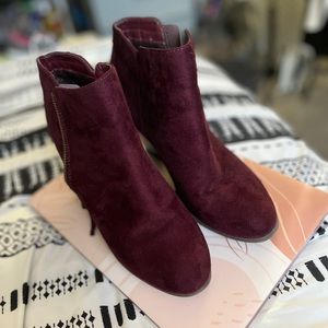Burgundy Booties/Ankle Boots